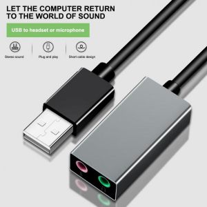 USB External Sound Card Jack 3.5mm USB Audio Adapter USB To Audio Headset Microphone For Macbook Computer Laptop PS4 Sound Card