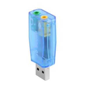 External USB Sound Card 3D Audio Headset Microphone Adapter for PC Desktop Laptop Support for dimensional Sound Plug And Play