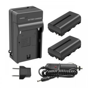 Turpow 2900mAh 2.7V Camera Battery + LCD USB Charger for Sony NP-F550 NP-750  NP-F730 NP-F750 Camera Rechargeable Battery