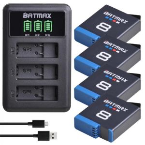 for GoPro Hero 8 hero 7 hero8 Black Battery GoPro 5 Hero 6 Battery Akkus  + LED  USB Charger for Go Pro Hero 8
