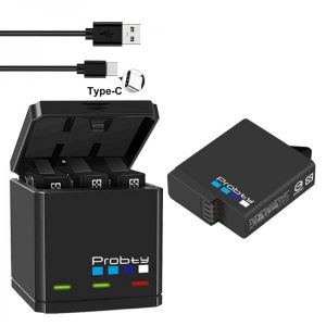 1x battery +  1x Triple Charger for GoPro Hero 7 hero 6 hero 5 Black Battery for Go Pro Hero7 6 hero5 Black camera battery