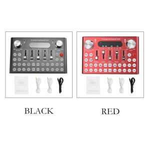 Professional Sound Card Microphone Voice Music o Usb Headset Entertainment Karaoke Steamers K-Song Live Sound Card F007