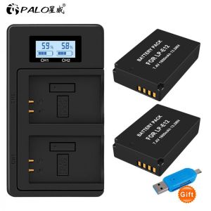 2Pcs 1800mAh LP-E12 LPE12 LP E12 Camera Battery AKKU +LCD USB Charger for Canon M 100D Kiss X7 Rebel SL1 EOS M10 EOS M50 DSLR