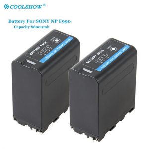 Battery NP-F990 NP F990 NPF990 F930 F950 F960 F970 8800MAH for Sony Camcorder HXR-MC1500C NEX-EA50 HVR-Z7C NX3 5 LED Video Light