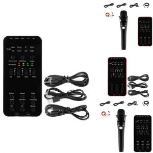 Live Sound Card Audio External USB Headset Microphone Live Broadcast Sound Card for Mobile Phone Computer PC