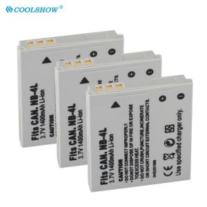 Camera Battery NB-4L NB4L NB 4L For Canon IXUS 30 40 50 55 60 65 80 100 PowerShot SD1000 1100 SD780 SD960 1400mah Batteries