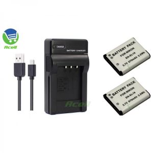 EN-EL19 Battery + USB Charger for Nikon COOLPIX A100 S6400 S4400 S4200 S4150 S3400 S3300 S3200 S2800 S2750 S2700 S2600 Camera