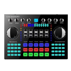 Audio Broadcast Computer Phone Voice Changer Mixer Board Multiple Effects Live Sound Card HIFI Universal Streaming  5.0