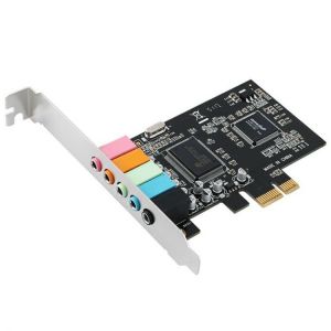 PCIe Sound Card 5.1, PCI Express Surround 3D Audio Card for PC with High Direct Sound Performance & Low Profile Bracket