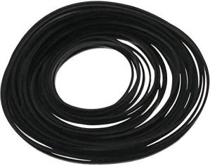4mm Thickness Flat Mixed Package 40-135mm Length for Cassette Tape Machine Recorder Rubber Belt Repair Maintenance - Black (50/Pac
