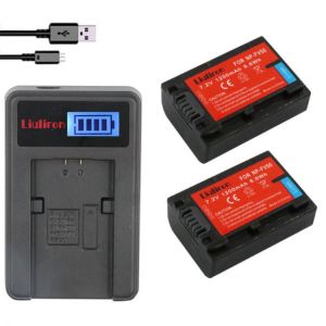 NP-FV50 For Sony LCD USB Charger + 2400mAh NP FV50 Camera Battery for For NP-FV30 FV50 FV70 FV90 FV120 HDR-SR68 DCR-SX85