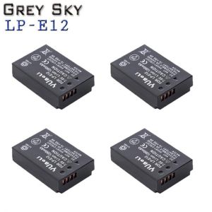 2pcs/lot 1280mAh LP-E12 Camera Batteries LP E12 Camera Battery For Canon EOS M M2 100D Kiss X7 Rebel SL1 EOSM EOSM2 EOS100D