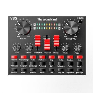 Bluetooth Professional Live Streaming Sound Card USB Audio Interface Mixer DJ Sound for Recording Microphone Guitar