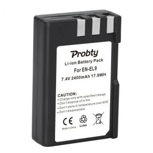 Probty 2400mAh EN-EL9 EN EL9 EN-EL9a EN EL9a  EL9a Li-ion digital Camera Battery AKKU For Nikon EN-EL9a D40 D60 D40X D5000 D3000