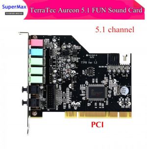 Original Terratec AUREON 5.1 FUN Sound Card Supports Optical Fiber output and input, 3D Sound Effect Built-in sound card