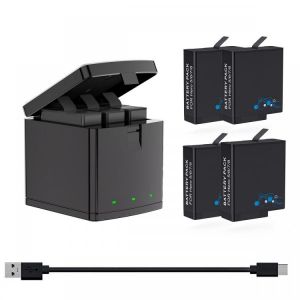 BINPAI GoPro Battery For Gopro 8 Hero 8 7 Black Hero 6 Hero 5 Action Camera Accessories and LED USB 3 Ways Portable Charger