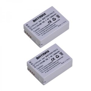 2Pcs NB10L NB 10L Digital Camera Battery Pack for Canon G1X G15 G16 SX40HS SX50HS SX60HS SX40 SX50 SX60 HS Camera (1300mAh)