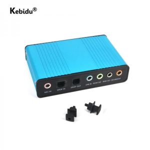 Professional USB 2.0 Sound Card 6 Channel 5.1 Optical External Audio Card Converter CM6206 Chipset for Tablet