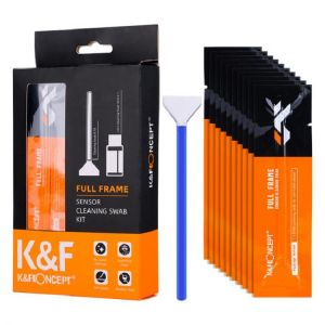 K&F Concept 24mm APS-C cleaning kits 10Pcs cleaning stick 20ml cleaning liquid Camera Lens cleaning brush for DSLR Camera