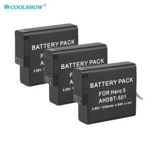 1250mah Battery for GoPro Hero 5 GoPro Hero5 GoPro Hero6 GoPro Hero7 Camera Batteries Accessories