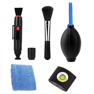 5pcs Camera Cleaning Kit Dust Cleaner Lens Clean Brush Pen Wipes Fuliginous Air Blower Kit For Canon Sony Spirit Warm Shoe Lens