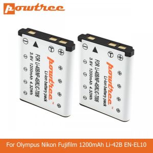 POWTREE 1200mAh Li-40B Li40B NP45 Li-42B EN-EL10 EN EL10 ENEL10 Digital Camera Batteries For Olympus Nikon Fujifilm Kodak L50