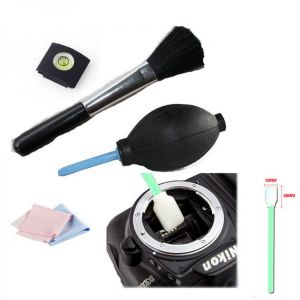Foleto 5 In 1 spirit hot shoe Lens brush Cleaning Kit Camera Pen Cleaning Pen/Cloth Lens Air Blower for canon nikon sony pentax