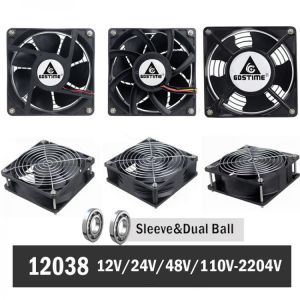 Gdstime 120mm 12CM 12038 Cooling Fan 120mm x 120mm x 38mm Computer Case Fan 12V 24V 48V 110V 115V 220V 240V Ball Cooling Cooler