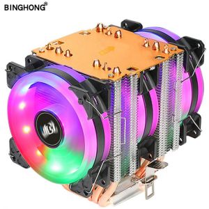 CPU Cooler X79 2011 High Quality 6 HeatPipes Dual Tower RGB Heat Sink 4Pin PWM Fan For Amd And Intel 115X 775 AM3 AM4 1366 PC