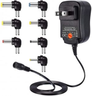 POWSEED 12W Universal AC Adapter Power Supply DC 3V 4.5V 5V 6V 7.5V 9V 12V for Household Electronics CCTV IP Camers Routers Speake