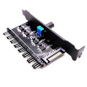 12V Practical Splitter 4D SATA Power Supply Universal 4Pin 3Pin 1 To 3 8 Way Speed Controller Adapter Cooling Fan Hub PC Case
