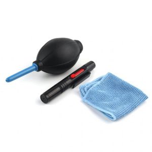 3 In 1 Camera Lens Cleaning Kit Cleaning Pen Blower Cleaning Cloth Kit for Canon Gopro, for Nikon Portable Video Recorder