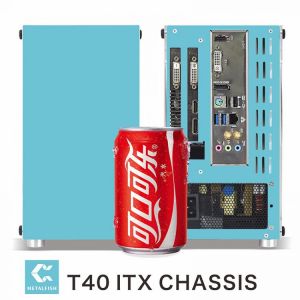 METALFISH T40  A4 Mini-ITX case gaming computer white chassis Mini PC computer transpare case USB3.0 Pink/blue small SFX chassis