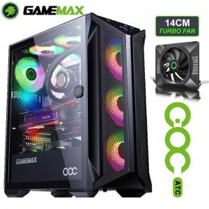 Gamemax Brufen C1 Mid-Tower Gaming PC Case Comes With 4 120mm ARGB Fan Gamer DIYer Tempered Glass Computer Case Chassis For EATX