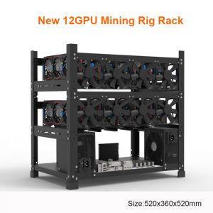 New Open Air Miner Frame Mining Rig 12 GPU Case ETH/ETC/ZEC Ethereum Accessories Tools For Crypto Coin Bitcoin Rack