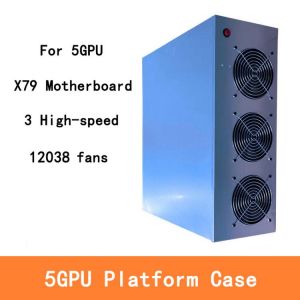 For X79 motherboard 5 GPU server case with 3 Fans frame mining rig house machine platform for  X79 motherboard BTC ETH