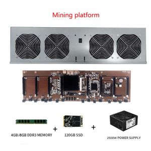 DIY Mining rig frame farm case 8GPU mining 12GPU crypto for mining raiser psu power supply