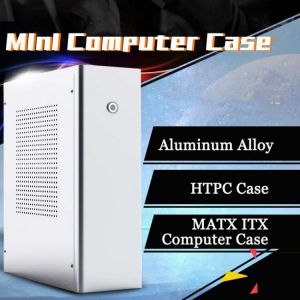 M1 Mini MATX ITX Computer PC Case HTPC USB 3.0 1U Flex Power Supply Super Thin Aluminum Alloy Desktop Chassis 3.5" 2.5" 