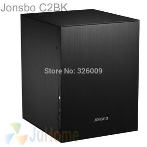 Jonsbo C2 Black C2BK, HTPC ITX  Mini computer case in aluminum, support 3.5'' HDD, USB3.0, Home theater computer, Others