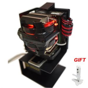 Mini ITX PC Open Air Case Test Bench Vertical Aluminum alloy Frame Support SFX ATX Power Supply Water Cooling Chassis