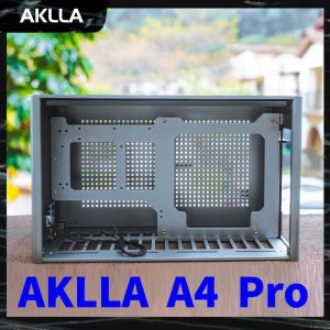 AKLLA A4 Pro mini ITX computer case large desktops water-cooled pc gamer aluminum atx  gaming chassis