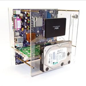 DIY motherboard MATX ITX universal simple bracket multi-layer stack transparent chassis double can hold graphics 2 hard drives