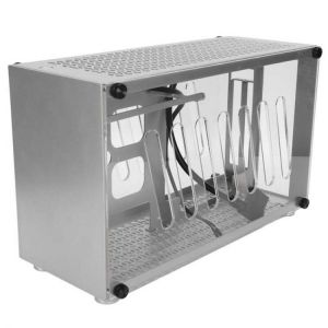 Aluminum Alloy for ITX Mini Computer Case Acrylic Transparent Panels PC Case for Entertainment/Business Office/Gaming 110-240V