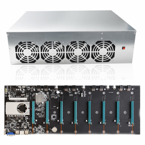 1 set BTC-S37 T37 D37 Mining Chassis Combo 8 GPU Bitcoin Crypto Ethereum BTC Mining rig Motherboard with 4 Fans for BTC T37 D37