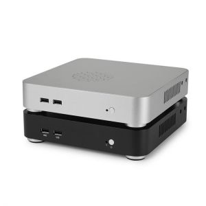 Computer Case PC Gamer Mini ITX Safe Cabinet HTPC Case Desktop Gaming All-aluminum Slim Chassis