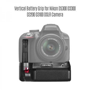 Vertical Camera Battery Grip Holder for Nikon D5300 D3300 D3200 D3100 DSLR Camera EN-EL 14 Battery Powered IR Remote Control