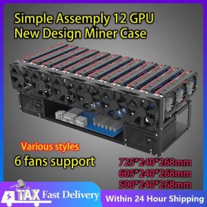 6 - 12 GPU Open Miner Mining Rig Frame Case Motherboard Board Bracket Bitcoin Miner Kit Farm Racks Mineria Rig Mining Rack Only