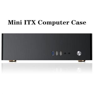 2.0 USB Computer Case Mini Office HTPC Mini ITX Desktop Computer Gaming 1U Power Supply USB3.0 3.5'' HDD Game PC Gamer C