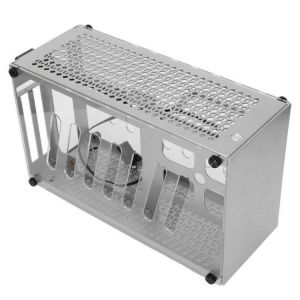 Aluminum Alloy for ITX Mini Computer Case Acrylic Transparent Panels Desktop PC Case for Entertainment/Office/Gaming 110-240V