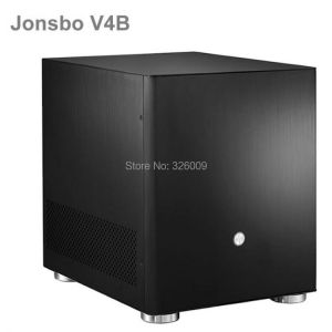 Original Jonsbo V4B V4 Black HTPC case  MATX with All Aluminum 1.5mm 3.5'' HDD USB3.0 5Gbps PCI Slot